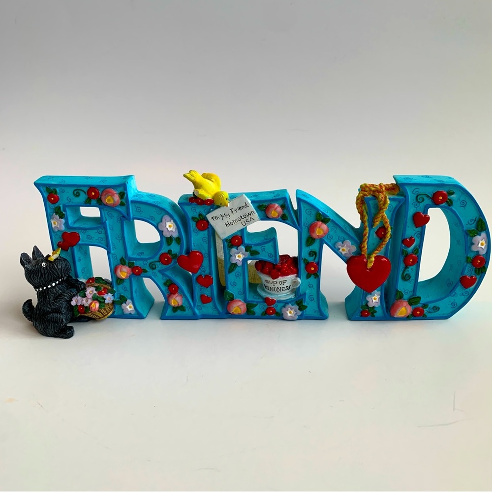 MARY ENGELBREIT Vintage 2000 FRIEND Blue Decorative Accent Resin Figurine - Picture 3 of 12